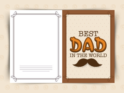 Greeting card for Happy Father's Day celebration.