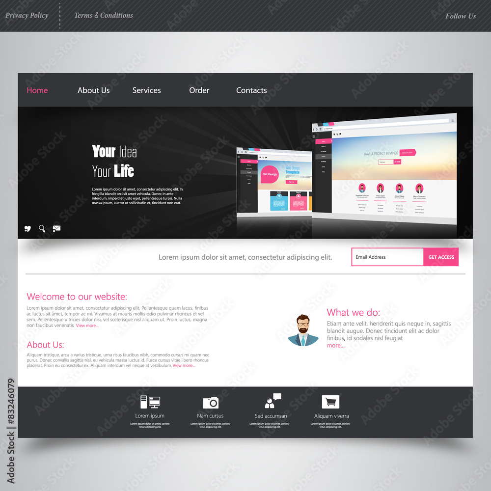 Poster web design concept