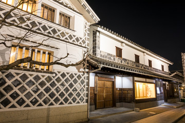 Obraz premium 倉敷の美観地区夜景