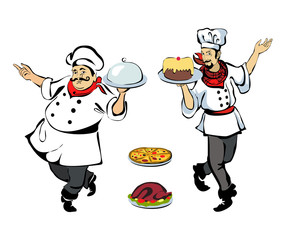 Сhef with delicious food