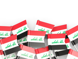 Flag pin of iraq