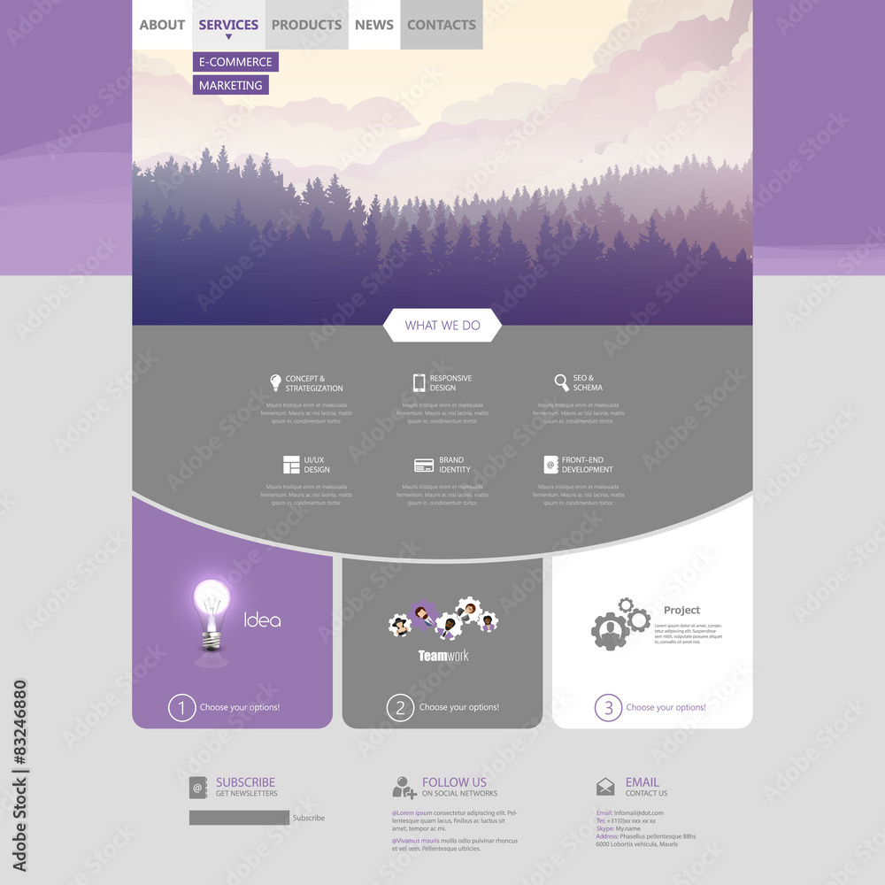 Canvas Prints modern flat style website design concept. vector eps 10