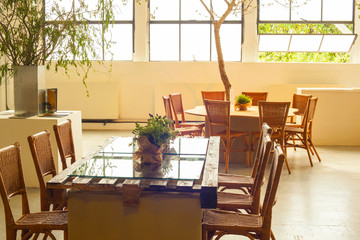 View of restaurant table