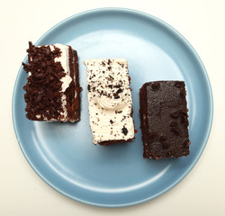 chocolate cake sweet food closeup isolated white background