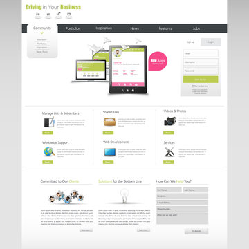 Clean Business Professional Website Template, 