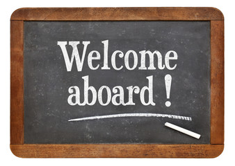 Welcome aboard on blackboard © MarekPhotoDesign.com