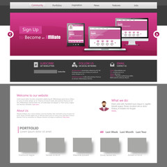 Website Template. Vector illustration.