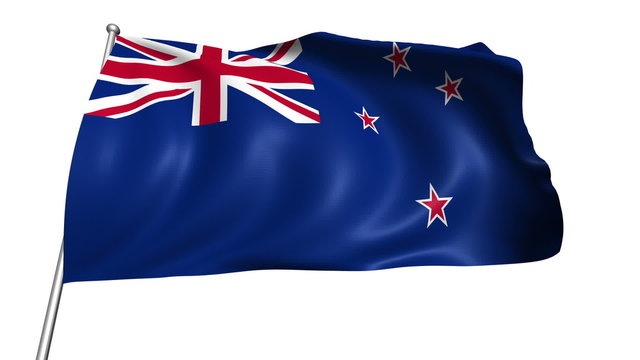 New Zealand flag (loop, with alpha channel) 