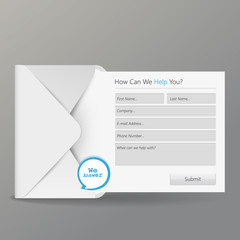 Fototapeta premium Mail envelope, Email sender Design.