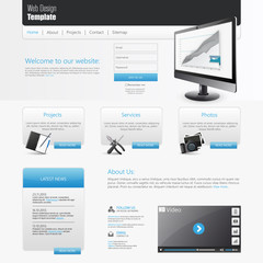 Naklejka premium Modern Website Template Vector Eps 10 