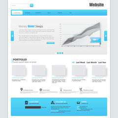 Modern  Website Template Vector Eps 10 