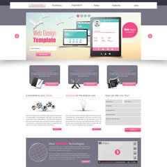 Modern Website Template Vector Eps 10 