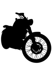Fototapeta premium Old retro bike on white background