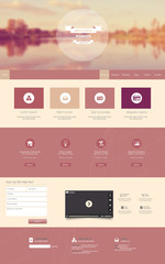 Naklejka premium Website Template with a retro vintage instagram colors