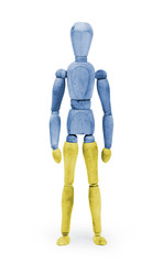 Wood figure mannequin with flag bodypaint - Ukraine