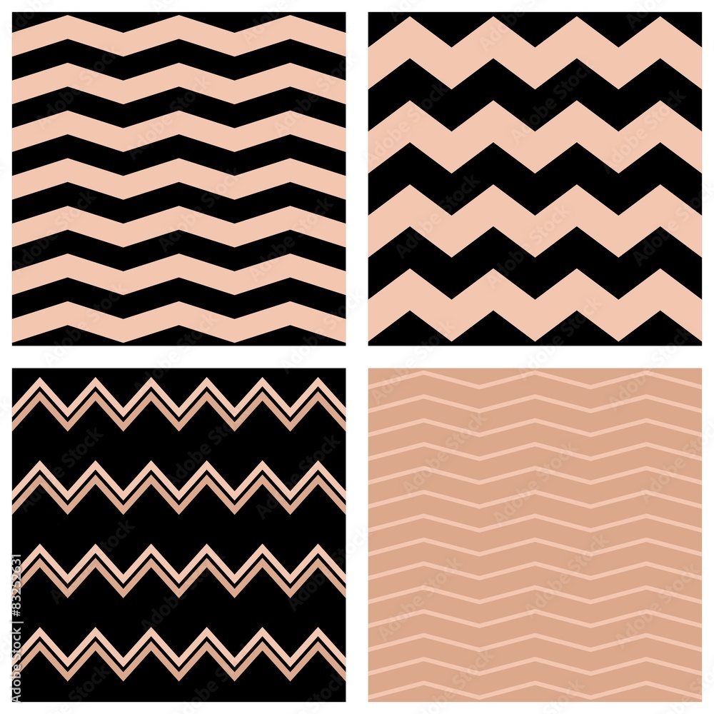 Poster tile pastel vector pattern set zig zag stripes background