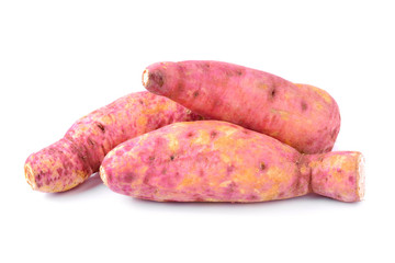 sweet potato on the white background