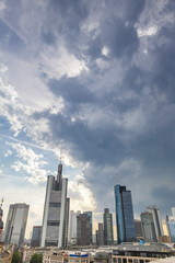 Fototapeta premium frankfurt am main germany skyline cloudscape