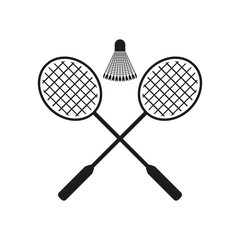 The badminton icon. Sport symbol. Flat