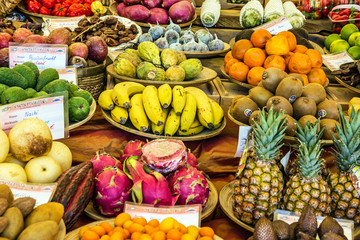 Exotic fruits on market