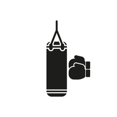 The boxing icon. Sport symbol. Flat