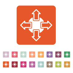 The navigation icon. Arrows symbol. Flat