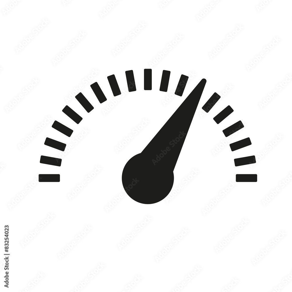 Poster the tachometer, speedometer and indicator icon.