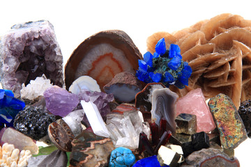 color minerals and gems collection