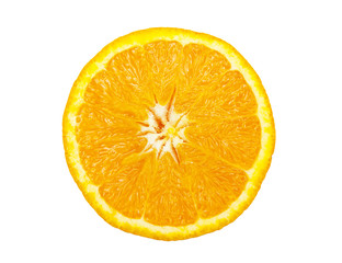 Fresh orange isolated on white background