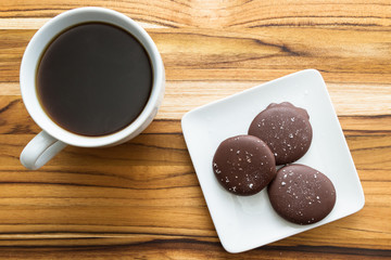 fresh coffee and caramels