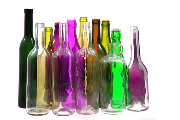 color glass bottles