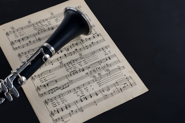 Clarinet Bell and Sheet Music