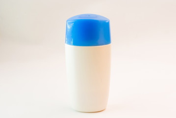Cream bottle isolate in studio light