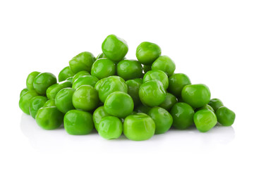 green beans on white background