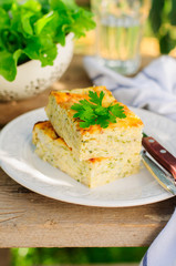 Zucchini Rice Slice with Cheese