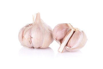 Garlic isolated on white background