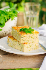 Zucchini Rice Slice with Cheese