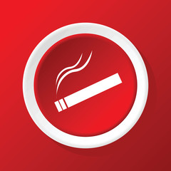 Ink pen icon on red
