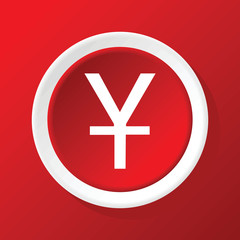 Fototapeta premium Ink pen icon on red