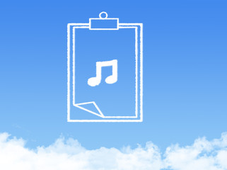 Obraz premium Notepad paper document cloud shape