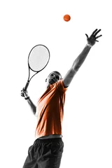 Foto op Plexiglas Tennis player isolated. Studio shot © fotofabrika
