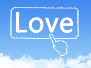 Naklejka na ściany i meble love message cloud shape