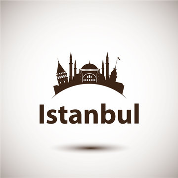 Vector silhouette of Istanbul, Turkey