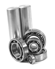 Bearings on a white background