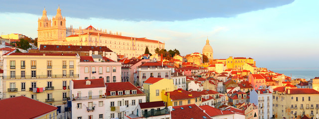 Lisbon Old Town at sunset