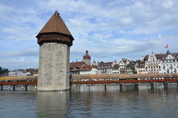Chapel Bridge in Lucerne, Switzerland