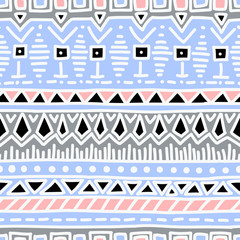 Ethnic seamless pattern hand-drawn.