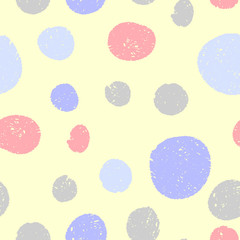 Seamless cute patterns - circles hatched lines by hand.