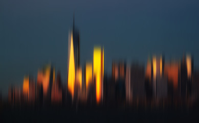 View of Manhattan skyline in NYC