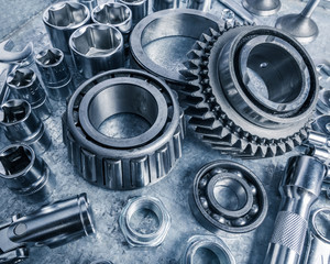 Obraz premium Car engine parts